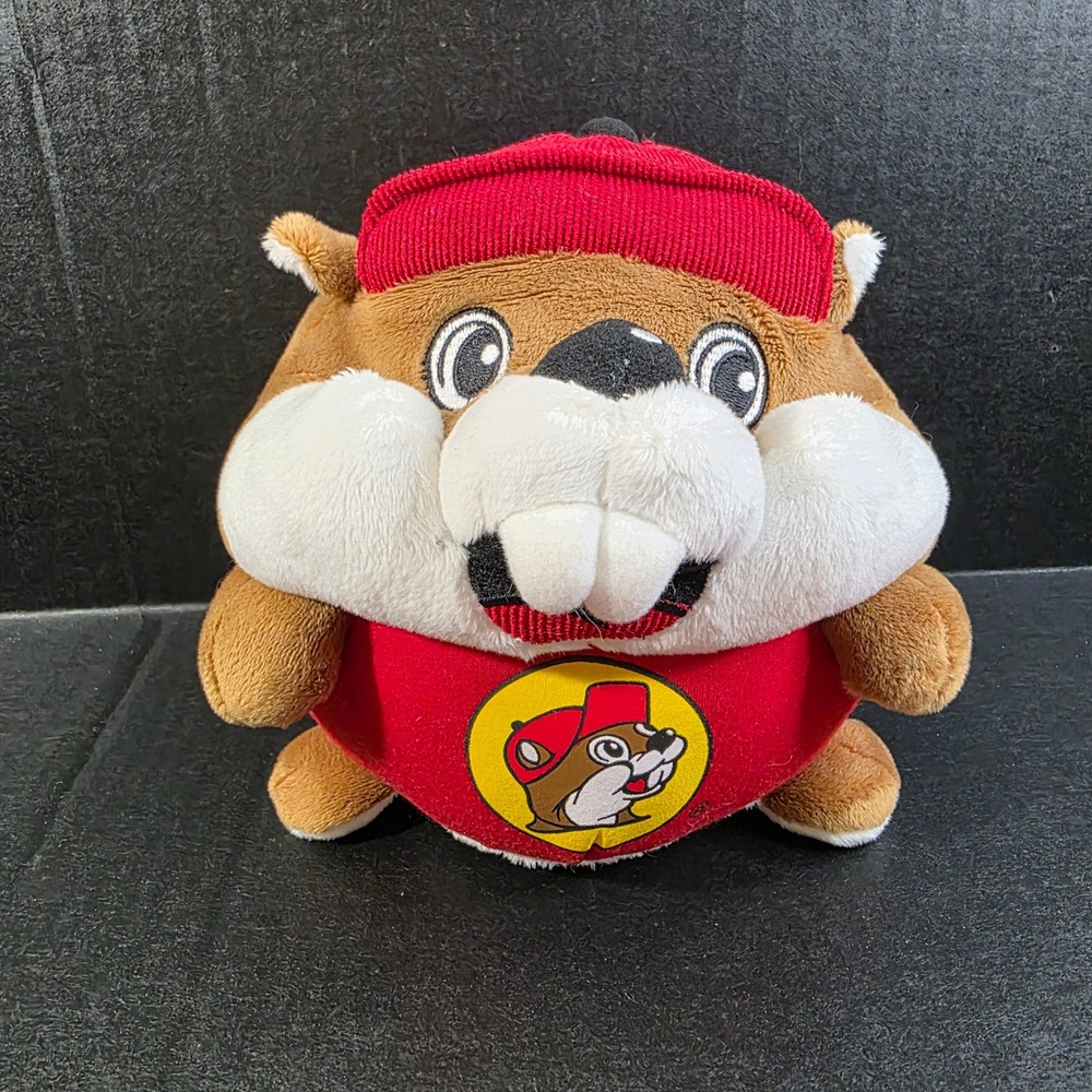 Buc-ee's Plush Beaver‎ Toy Red Hat Logo Mascot Stuffed Animal Jaag 7 Inch